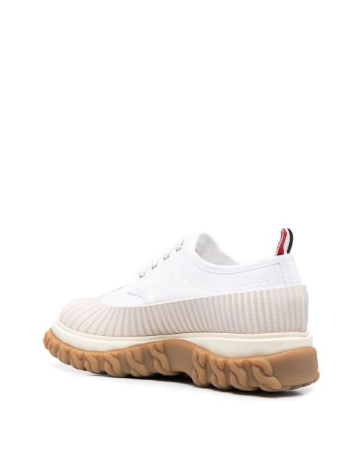 Thom Browne White Molded-sole Lace-up Duck Shoes for men