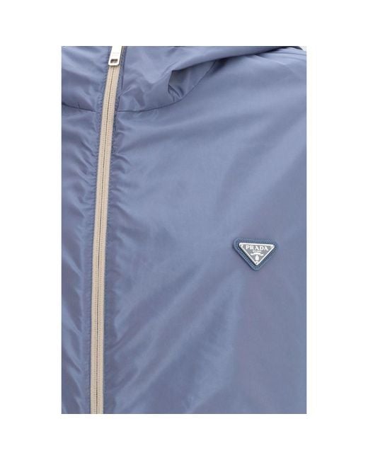 Prada Natural Beige Recycled Polyamide Shell Jacket for men