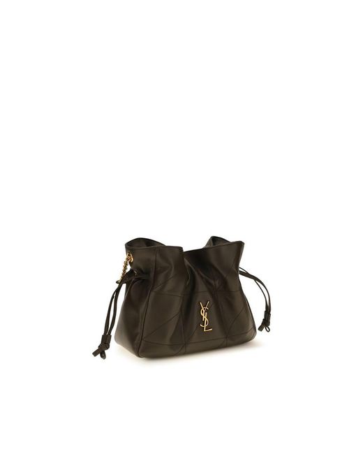 Saint Laurent Black Bicolor Lamb Ovis Aries Aries Clutch Bag