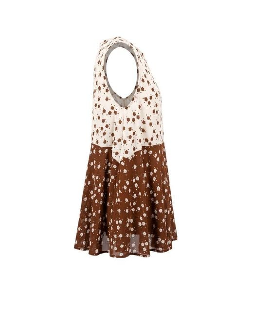 Trussardi Brown Viscose Tank