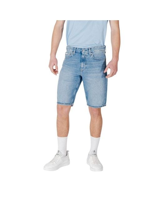Calvin Klein Blue Cotton Short for men