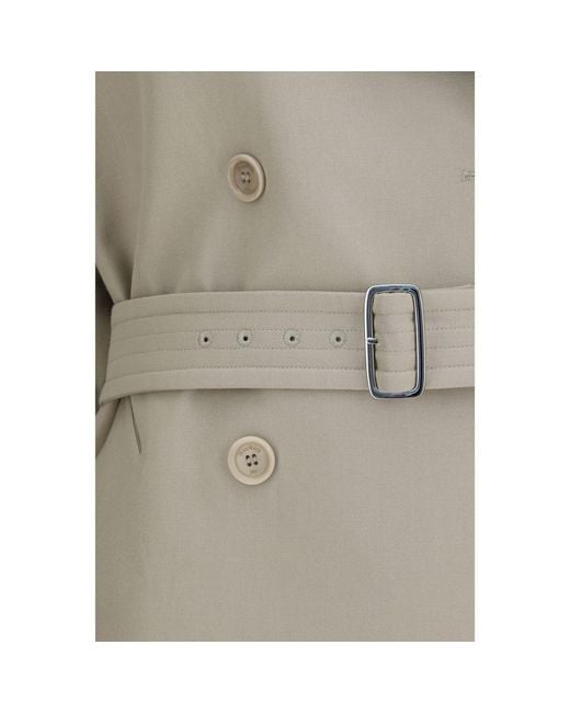 Max Mara Gray Beige Cotton Trench Coat