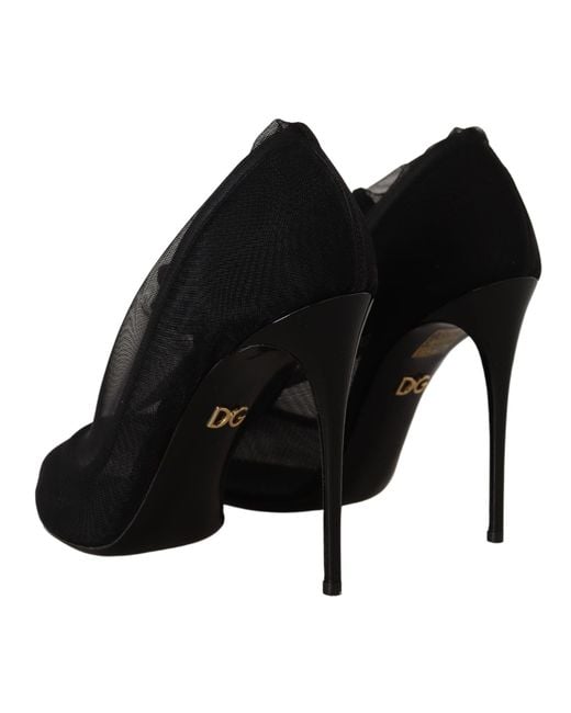 Dolce & Gabbana Black Elegant Stretch Socks Boots