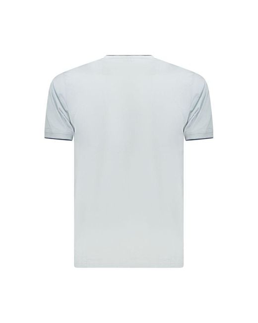 COVERI MOVING Blue Azzurro Cotton Mens Tshirt for men