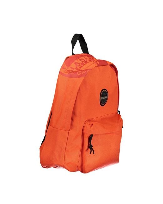 Napapijri Orange Chic Cotton Backpack With Contrast Details for men