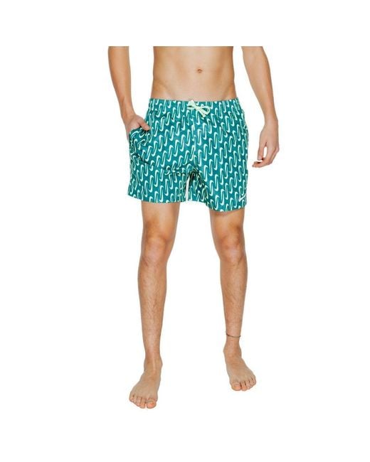 Nike Blue Bicolor Polyester Swim Shorts for men