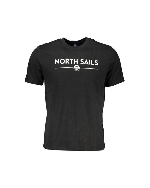 North Sails Black Cotton T-Shirt for men