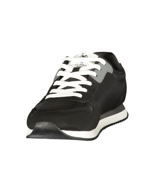 U.S. POLO ASSN. Black Polyurethane Men's Sneaker for men