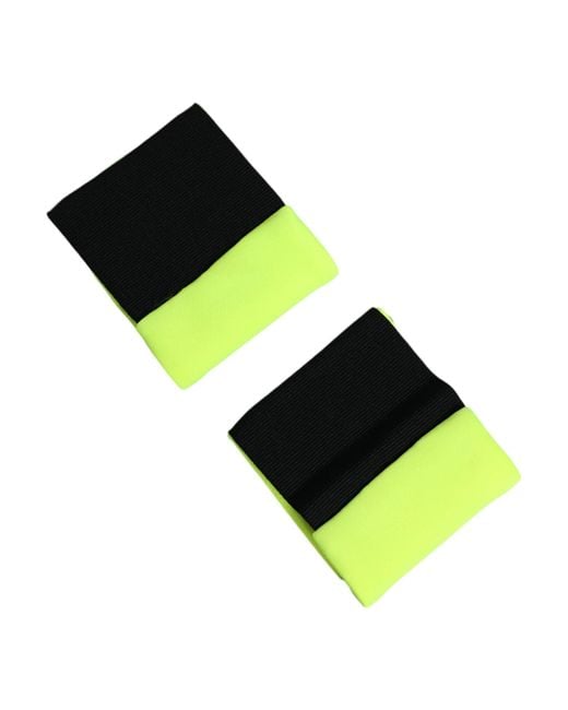 Dolce & Gabbana Yellow Green Dg Logo Polyester 1 Pair Wristband for men