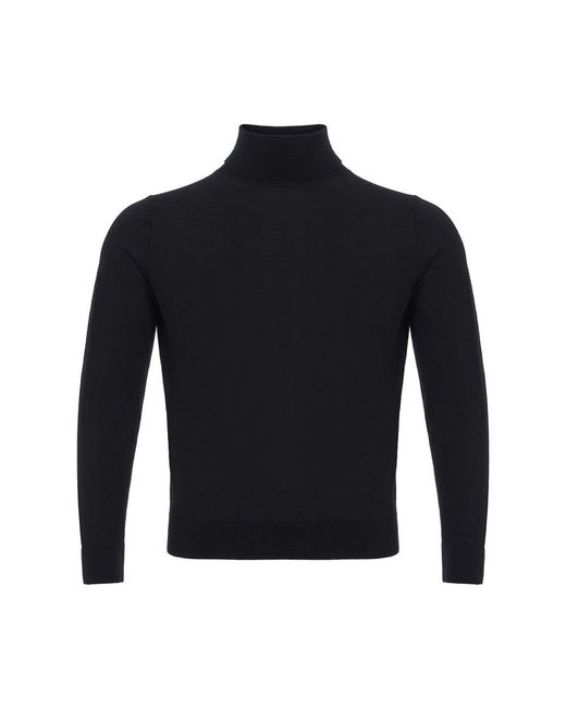 Colombo Black Cashemere Sweater for men