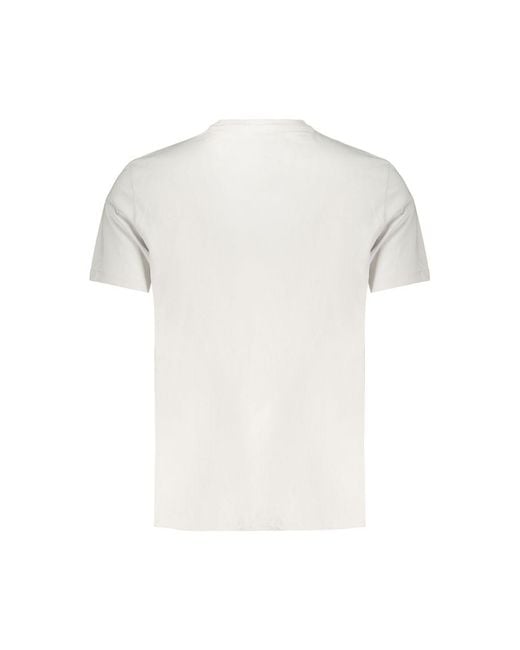 Calvin Klein White Gray Cotton Men's T for men