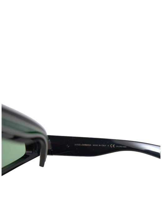 Dolce & Gabbana Black Acetate Frame Green Lens Dg6161 Sporty Sunglasses for men