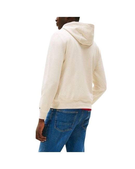 Tommy Hilfiger Natural Beige Organic Cotton Hoodie for men