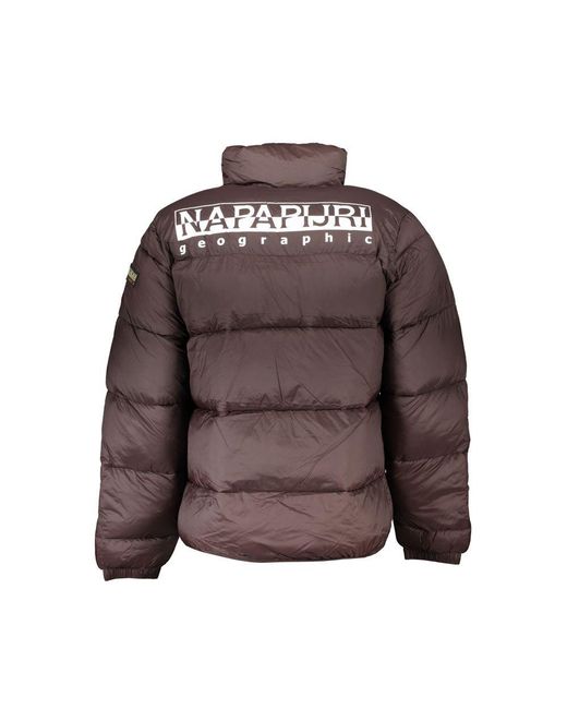 Napapijri Brown Polyamide Jacket for men