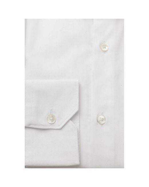 Bagutta White Cotton Shirt for men