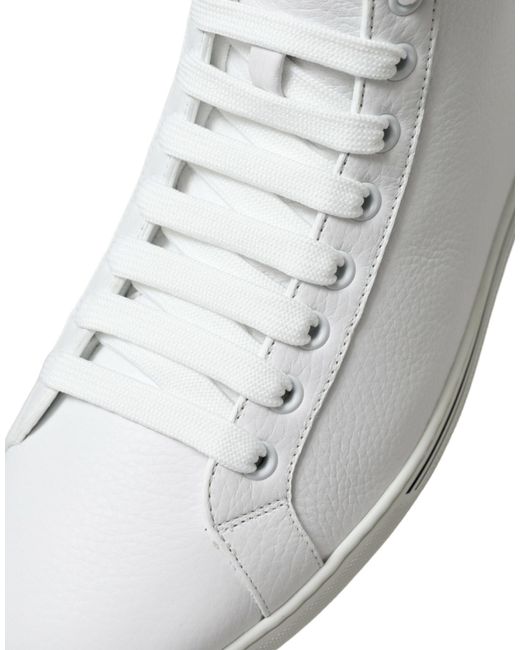 Dolce & Gabbana White Saint Tropez High Top Sneakers Shoes for men