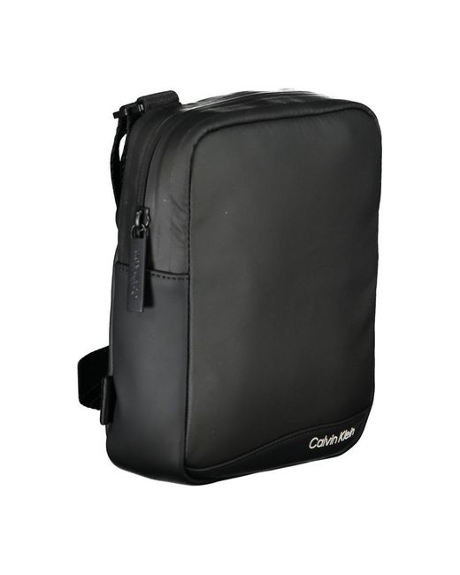 Calvin Klein Black Sleek Recycled Polyester Shoulder Bag for men
