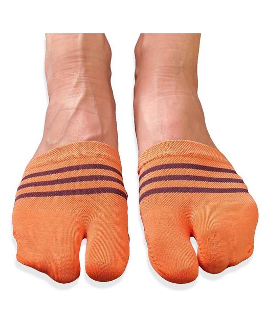 Antipast Orange Tabi Half Socks