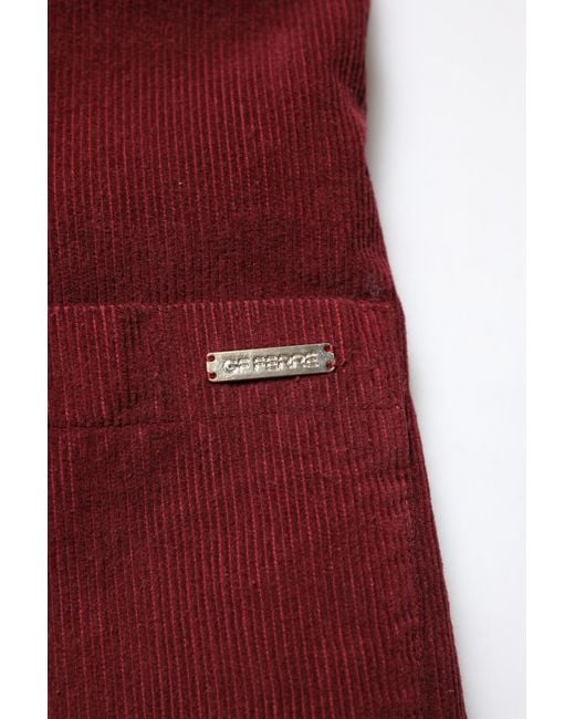Gianfranco Ferré Purple Maroon Corduroy Regular Fit Men Coat Blazer Jacket for men