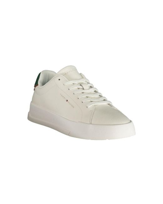 Tommy Hilfiger Multicolor White Polyurethane Men's Sneaker for men