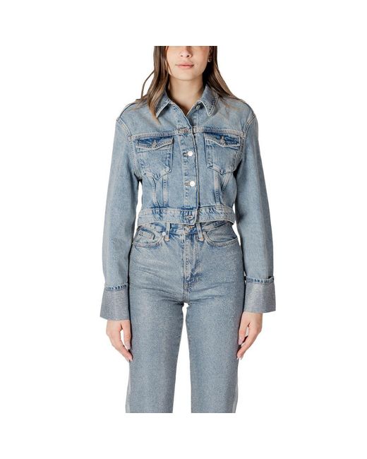 ONLY Blue Organic Cotton Jackets & Coat