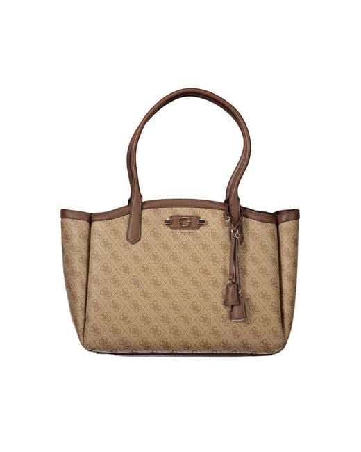 Guess Brown Beige Polyurethane S Bag