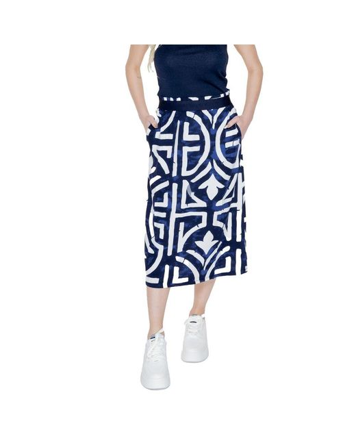 Street One Blue Viscose Skirt