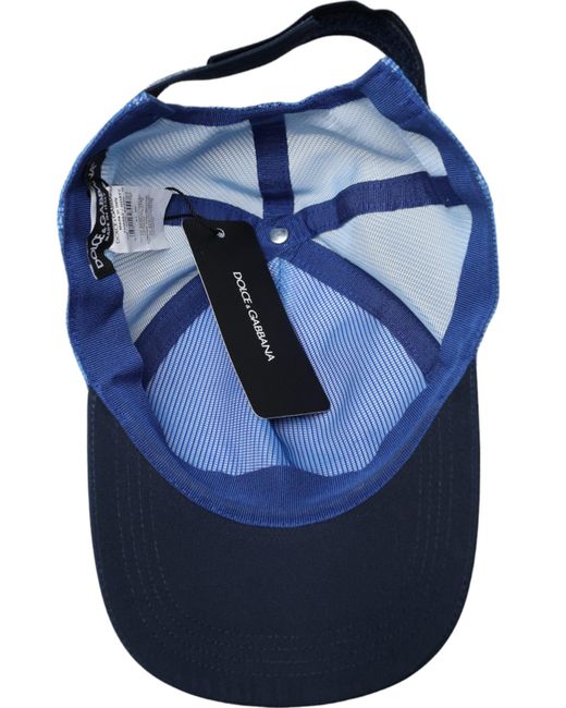 Dolce & Gabbana Blue Italia Mesh Baseball Hat