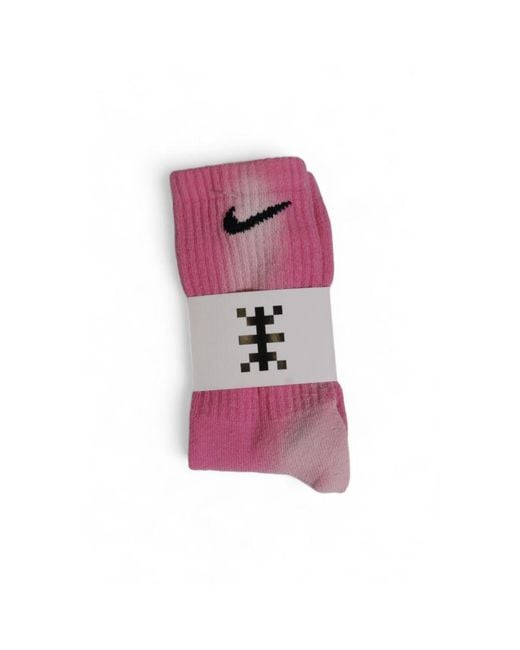 Nike Pink Cotton Socks for men