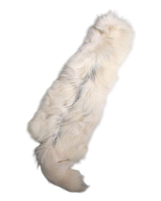 Dolce & Gabbana Natural Fox Fur Neck Wrap Warmer Winter Scarf