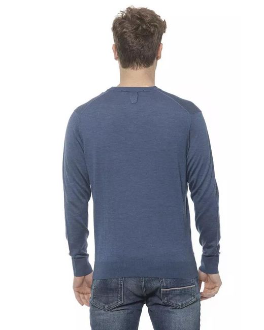 Billionaire Italian Couture Blue Cashmere Sweater for men