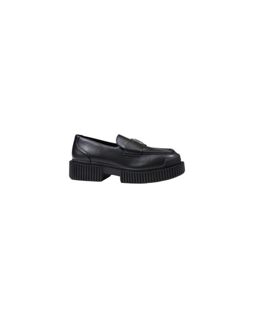 ARMANI EXCHANGE Black Leather Platform Pumps