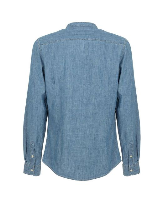 Fred Mello Blue Linen Shirt for men