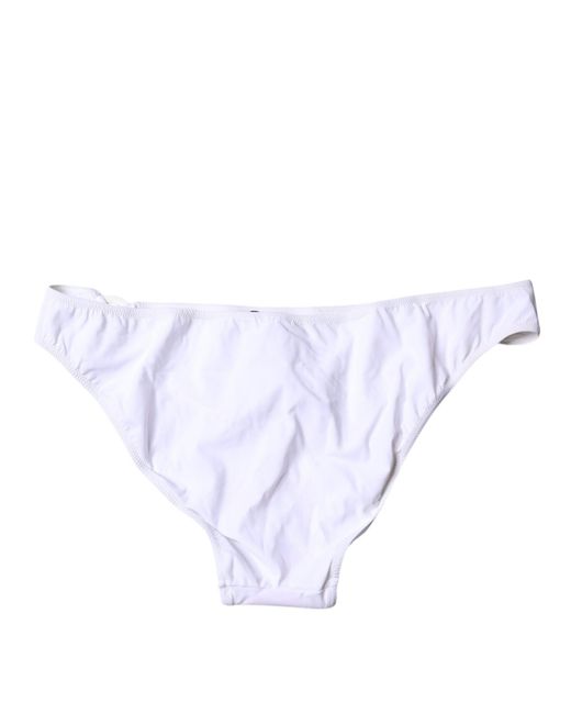 Dolce & Gabbana Blue Nylon Beachwear Bikini Bottom Swimwear