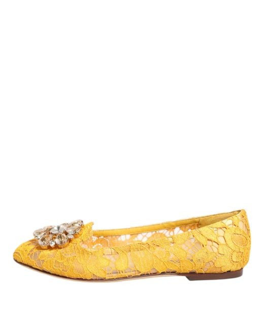 Dolce & Gabbana Yellow Ballerina Shoes