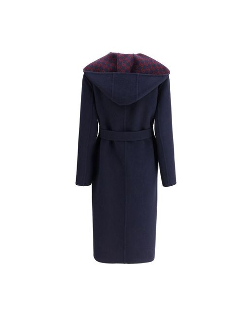 Gucci Blue Wool Coat