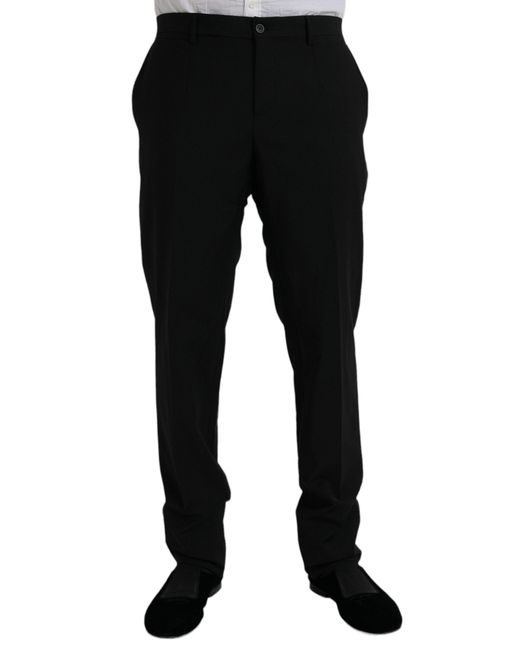 Dolce & Gabbana Black Polyester Staff Formal 3 Piece Suit for men