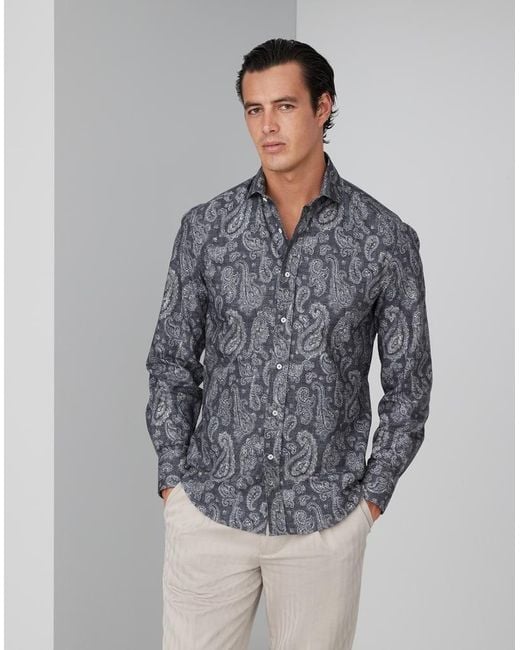 Brunello Cucinelli Gray Cotton Shirt for men