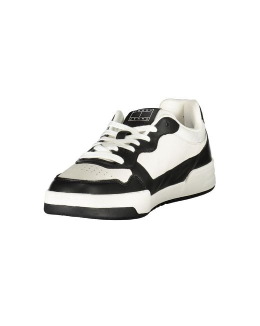 Tommy Hilfiger Black Leather Sneaker for men