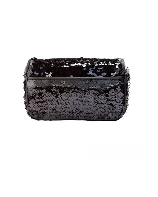 Marc Jacobs Black The Mini J Shoulder Bag Sequined Crossbody Leather