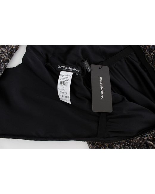Dolce & Gabbana Black Dark Silk Shift Gown Full Length Dress