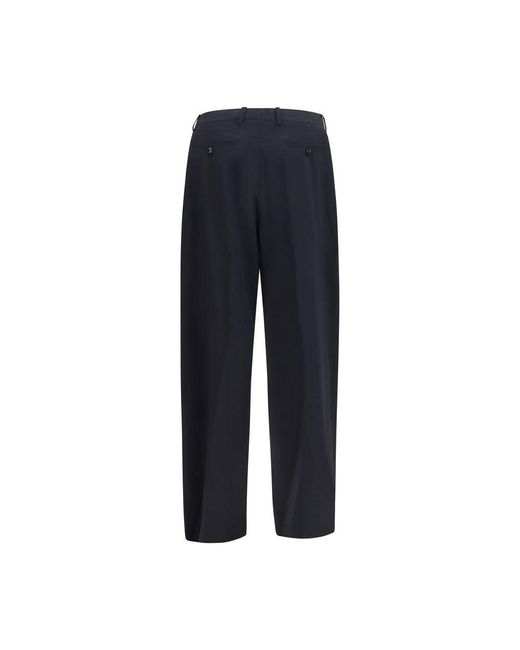 Giorgio Armani Blue Wool Oves Aries Dress Pants for men