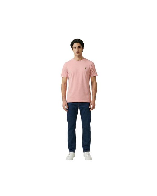 Lyle & Scott Red Multicolor Cotton T for men
