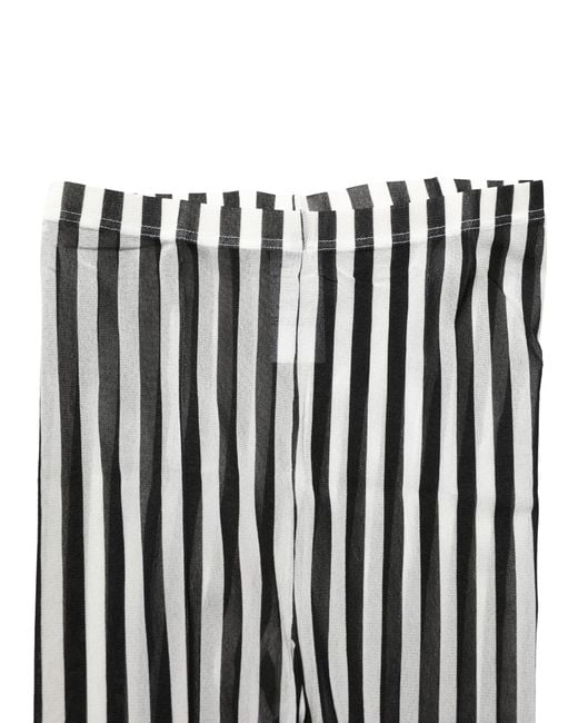 Dolce & Gabbana Black White Stripes Tights Stocking Pantyhose Socks