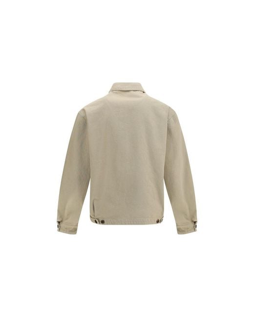 Prada Gray Beige Cotton Denim Jacket for men