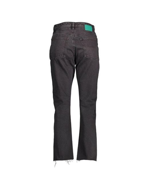 Desigual Gray Black Cotton Jeans