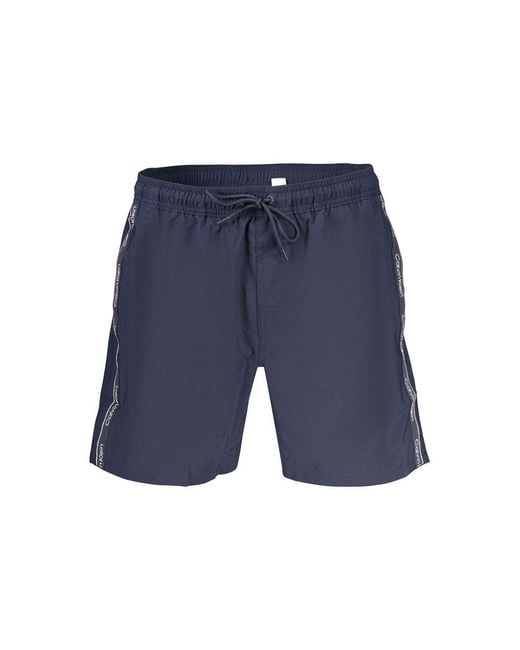 Calvin Klein Blue Polyester Men's Swim Shorts for men
