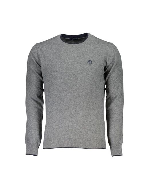 North Sails Eco-conscious Gray Crew Neck Sweater - Xxl for men