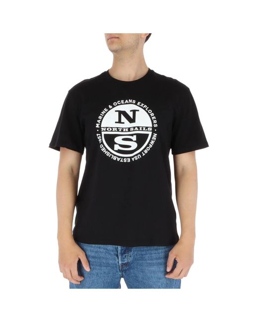 North Sails Black Cotton T for men