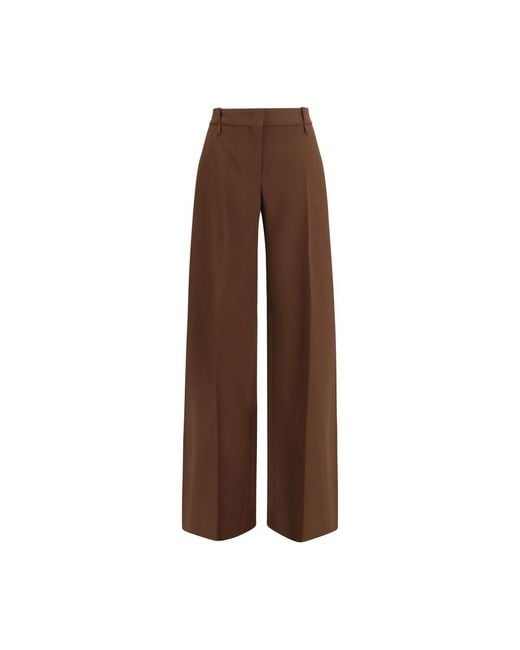 Ermanno Scervino Brown Viscose Flared Pants